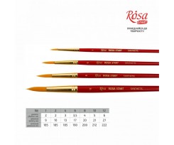 Синтетика плоска для декору ROSA START № 12 круглий пензлик (18750112)