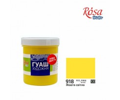 Фарба гуашева, ROSA Studio Жовта світла, 100 мл., (323918)