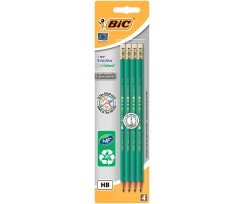 Олівець чорнографітовий Bic Evolution Eco з гумкою 4 штуки зелений (bc8902753)