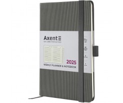 Щотижневик датований 2025 Axent Partner Lines 125x195 мм 192 сторінки сірий (8515-25-03-A)