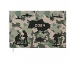Щотижневик датований Buromax Heroes 2024 153х87 мм 128 сторінок оливковий (BM.2801-36)