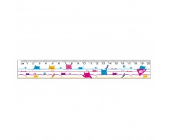 Линейка Yes Cats 20 см прозрачная (370566)