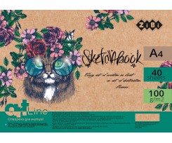 Скетчбук Zibi Art Line А4 40 аркушів зелений (ZB.1482)