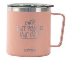 Термокружка Kite Cute but phycho 400 мл пудра (K22-379-03-1)