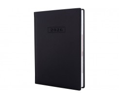 Дневник датированный 2026 Optima Vivella A5 352 страницы черный (O25230-01)