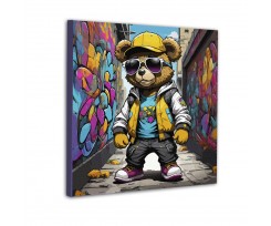 Картина по номерам с LED подсветкой Стильный Беарбрик 40х40 см (955050)