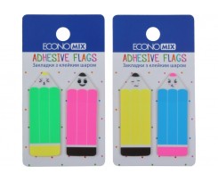 Закладки Economix Fun Pencils с клейким слоем 18х50 мм 40 штук ассорти (E20968)