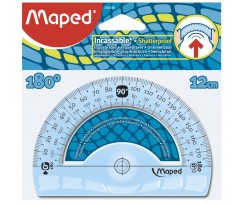 Транспортир Maped Unbreakable 12 см голубой (MP.244180)