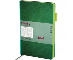 Дневник датированный 2026 Axent Partner Soft Muse 145*210 мм 336 страниц зеленый (8827-26-2-A)