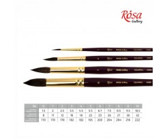 Кисть ROSA Gallery 2080 белка круглая № 2 короткая ручка (42208002)