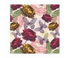 Декупажные салфетки МАКИ Цветы и бабочки 33x33 см 18.5 г / м2 20 шт (SLOG032701)