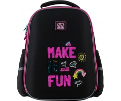 Рюкзак GoPack Education 165M-1 Make it fun 38x28x13 см 15 л чорний (GO23-165M-1)