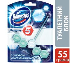 Туалетный блок Domestos Кришталева чистота з хлором 55 г (dm.94264)