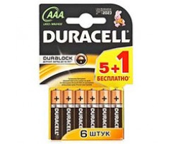 Елемент живлення (батарейка) Duracell LR3 (АAA) 6 штук упаковка (s.07472)