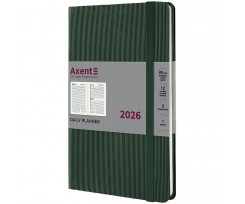 Дневник датированный 2026 Axent Partner Lines 145*210 мм 336 страниц темно-зеленый (8815-26-23-A)