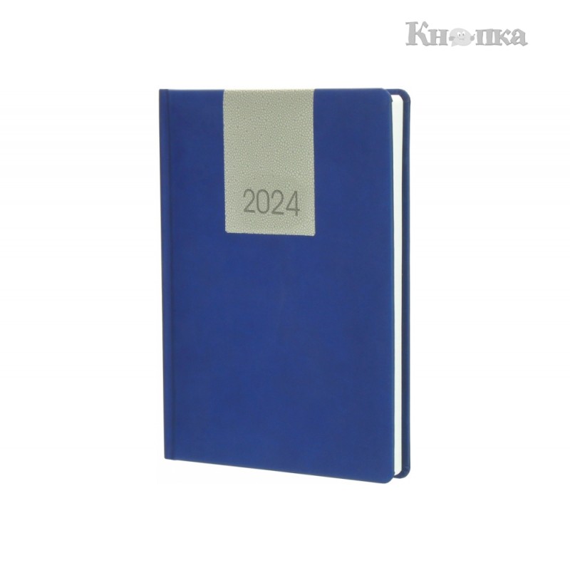 Щоденник датований Optima 2024 А5 352 сторінки сіро-синій (O26146)