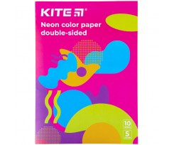 Бумага цветная Kite Fantasy A4 неоновая 5 цветов (K22-252-2)