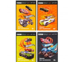 Тетрадь для рисования на спирали Kite Hot Wheels A4 30 листов (HW22-243)