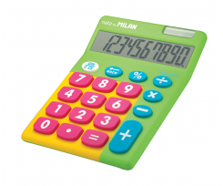 Калькулятор настольный Milan 145х106х21мм 10 разрядный пластик ассорти (ml.159906TM)