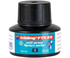 Заправка-картридж Edding для маркера 25 мл чорний (е-FTK-25 001)