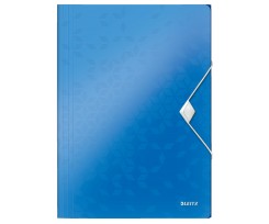 Папка Leitz Wow на резинке A4 синий металлик (4599-00-36)