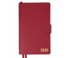 Щоденник датований 2026 Leo Planner Alpha 12х20 см 352 сторінки бордовий (252630)