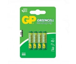 Батарейки GP GREENCELL 1.5V R03 AAA 4 штуки упаковка (* 27400)