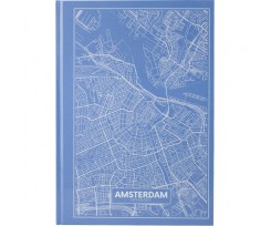 Книга записна Axent Maps Amsterdam А4 96 аркушів клітинка блакитна (8422-507-A)