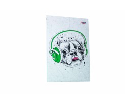 Блокнот Profiplan Music dog А5 80 аркушів клітинка білий (900190)