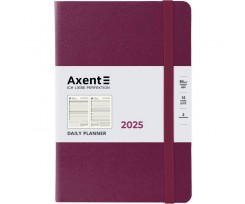 Щоденник датований 2025 Axent Partner Strong А5 368 сторінок винний (8819-25-46-A)