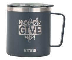 Термокружка Kite Never give up 400 мл графит (K22-379-01-1)