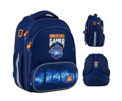 Рюкзак шкільний каркасний GoPack Education Game On 38x28x15 см 12.5 л синій (GO24-597M-5)