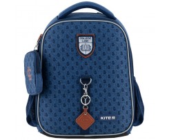 Каркасный рюкзак Kite Education College Line boy 35x26x13.5 см 12 л темно-синий (K24-555S-4)