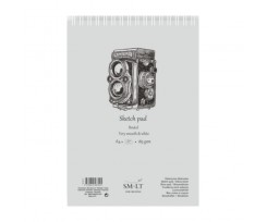 Альбом для ескізів Smiltainis Authentic А4 Bristol 50 аркушів 185 г/м2 білий (EB-50TS)