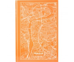 Книга записная Axent Maps Prague А4 96 листов клетка персиковая (8422-542-A)