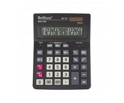 Калькулятор Brilliant 16 розрядів чорний (BS-116)