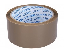 Стрічка клейка Economix light пакувальна 45 мм х 66 ярд коричнева (E47808)