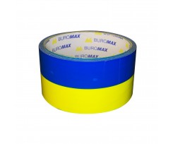 Клейка стрічка Buromax 48мм x 35м синьо-жовта (BM.7007-85)