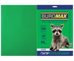 Бумага цветная Buromax Dark А4 50 листов темно-зеленый (BM.2721450-04)