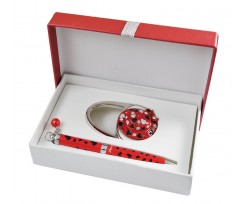 Набір подарунковий Langres Elegance ручка кулькова+гачок для сумки червоний (LS.122029-05)