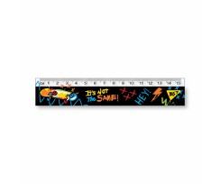 Линейка Yes Skate boom 15 см прозрачная (370605)