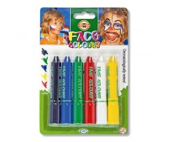Фарби для обличчя Koh-i-noor Standard colors, 6 кольорів, в блістері (4610_6)
