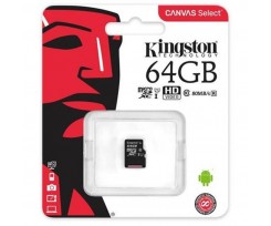 Карта памяти KINGSTON microSDXC 64Gb class 10 +SD adapter (6391490)