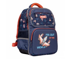 Рюкзак школьный 1Сентябрь Space 39х29х15 см 12 л синий (556793)