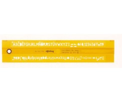 Буквенный трафарет Rotring, 7 мм, желтый, пластик (S0228580)