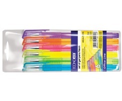 Набор гелевых ручек Economix Neon 6 штук 0.5 мм ассорти (E10512)