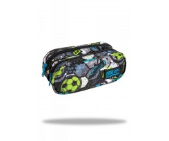 Пенал COOLPACK CLEVER TWO ZIP PENCIL POUCH FOOTBALL 8х22х9см (C65230)