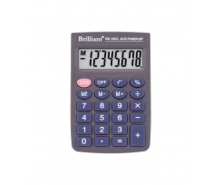 Калькулятор кишеньковий Brilliant 58х88х10 мм 8 розрядний синій (BS-100C)