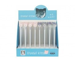 Ручка кулькова Maxi Crystal Kitten 0.6 мм синій (Z19023)