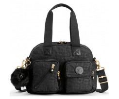 Сумка жіноча Kipling Basic Plus Defea Up 33x19x25 см 11 л Black Pylon Emb (KI2501_47K)